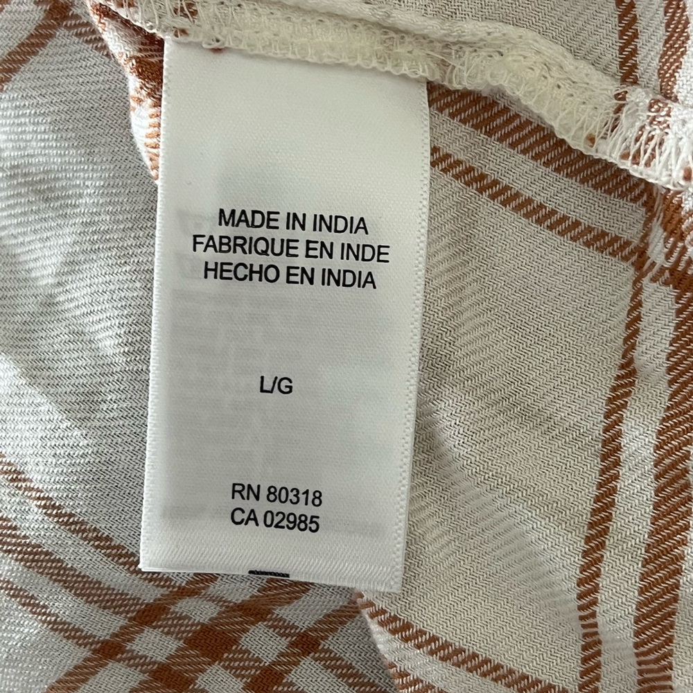 Lucky Brand | Plaid lightweight long sleeve button down shirt size large - Picture 10 of 11